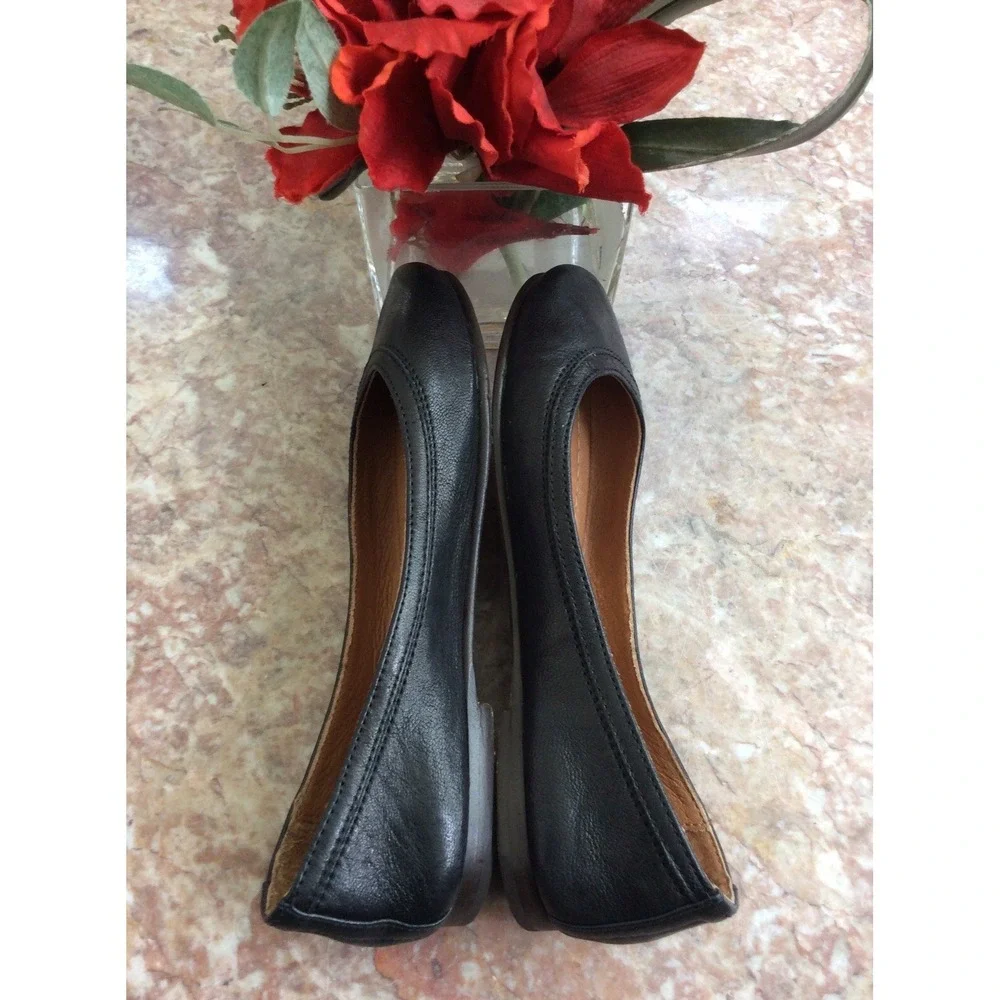 Frye Carson Women's‎ Black Leather Ballet Flats Size 6 EUC!, Retail $158